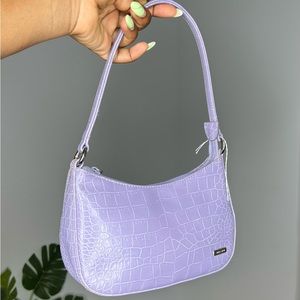 Lilac Croc Bag